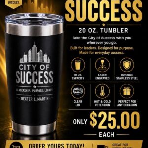 20 OZ Tumbler City Of Success